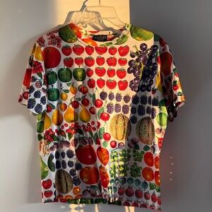 Gucci vintage Tom Ford Era s/s 1996 Fruit Print Tee size M